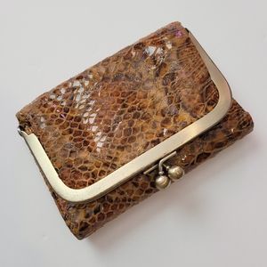 HOBO Brown Snakeskin Wallet